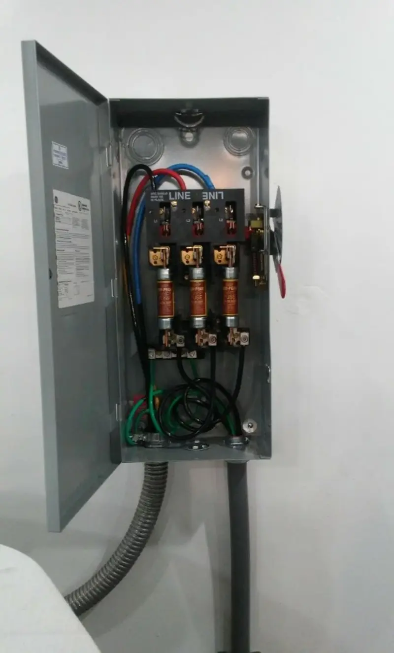 Three-phase disconnect switch installed for Electrical Wiring & Rewiring in West Salem